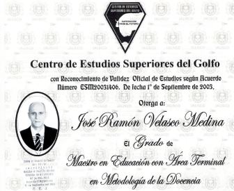 Título de Grado Maestría.